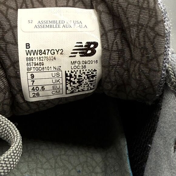 New Balance 847v2 Gray Leather Athletic Running Shoes Women Size 9 - Picture 9 of 9